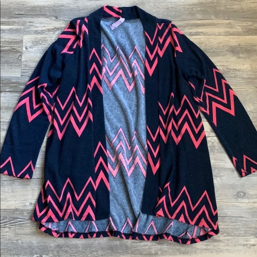 Women's Francesca’s Alya Chevron Cardigan Long Sleeve Sweater Medium
